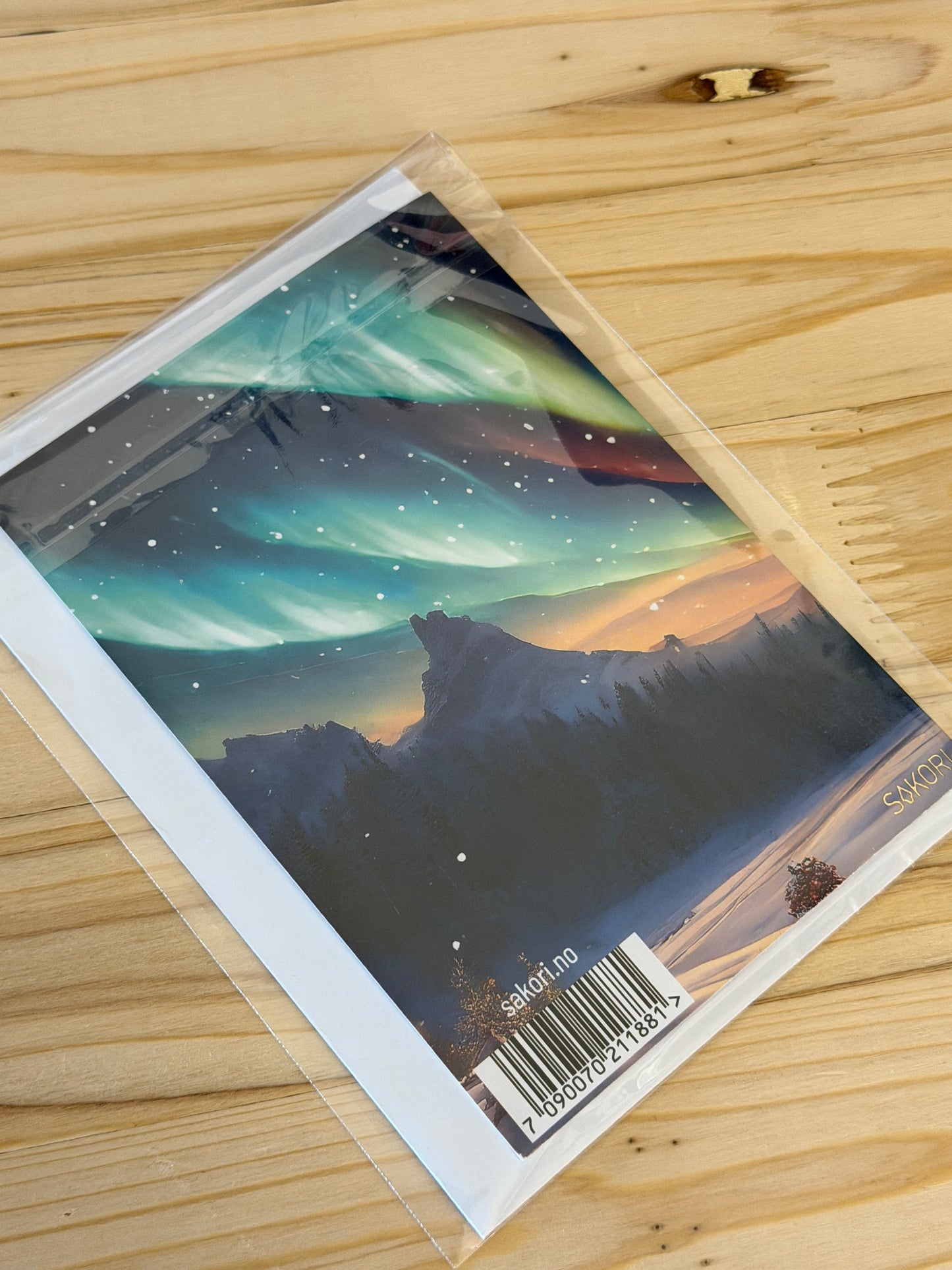 Kort "God Jul" dobbelt kort m/konvolutt