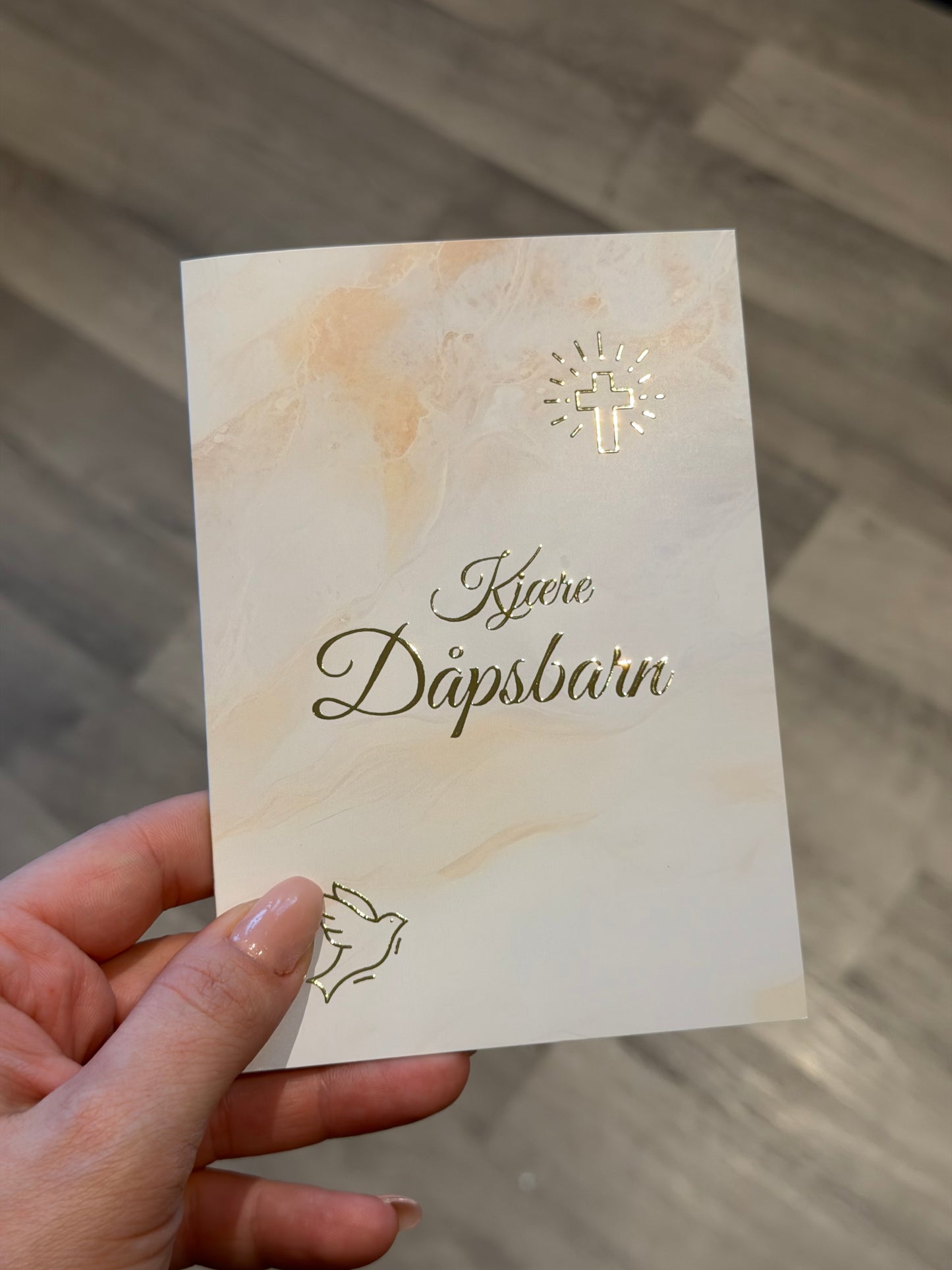 Kort "Kjære Dåpsbarn" dobbelt kort m/konvolutt