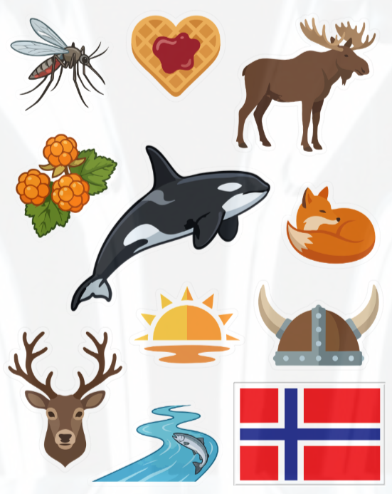 Klistremerkeark Nord-Norge Sommer