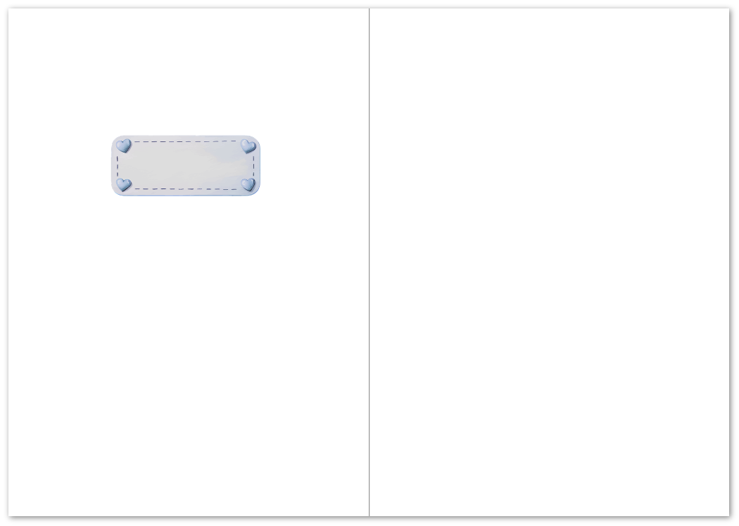 Dåpskort "DÅP" bamse rosa/blå dobbelt kort m/konvolutt