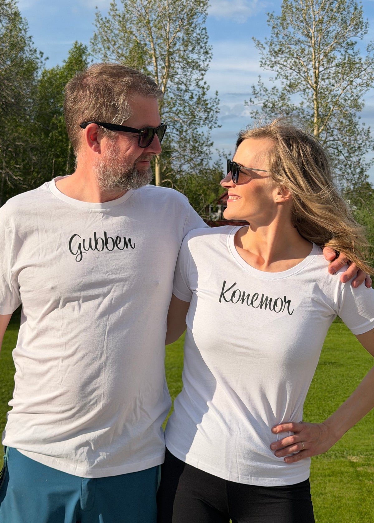 T-Skjorte x 2 "Gubben & Konemor"