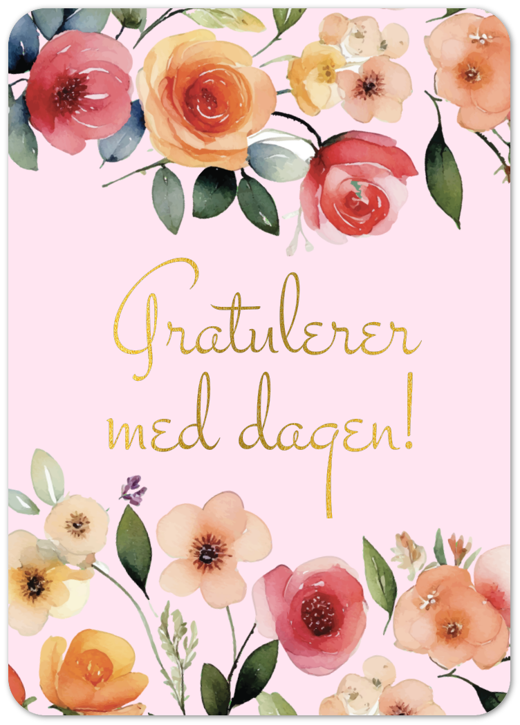 Kort "Gratulerer med dagen"