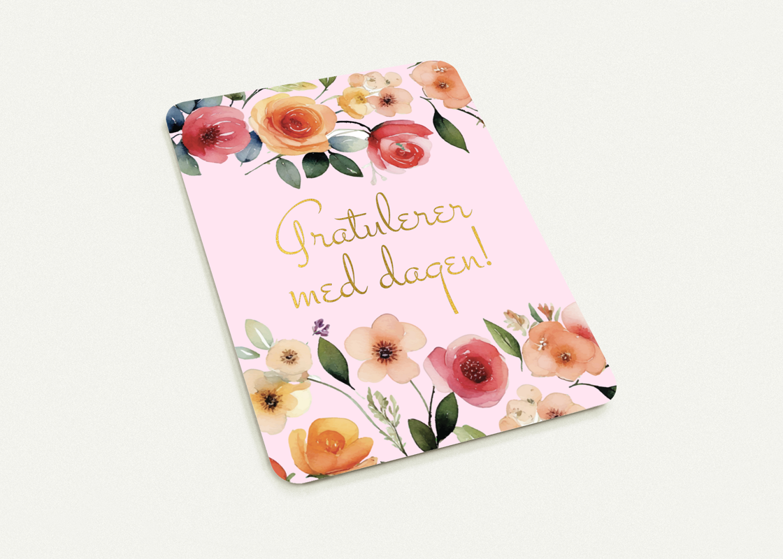 Kort "Gratulerer med dagen"