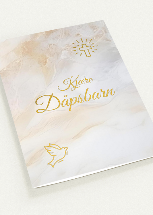 Kort "Kjære Dåpsbarn" dobbelt kort m/konvolutt