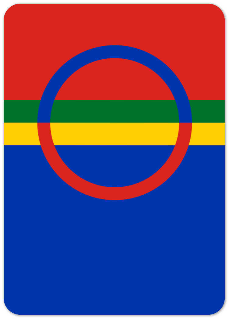 Kort Samisk flagg enkel