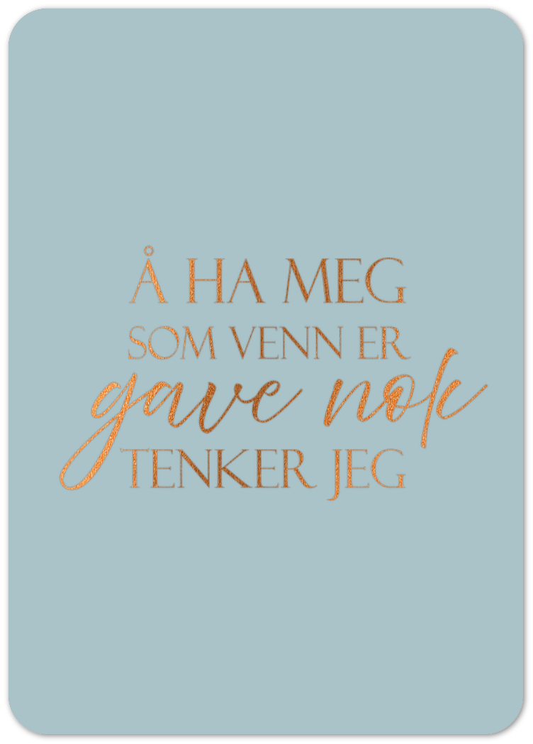 Kort "Gave nok" enkel