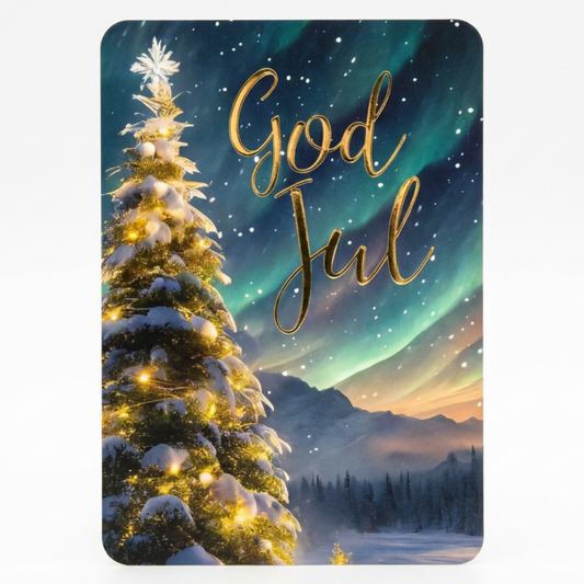 Kort "God Jul" enkel