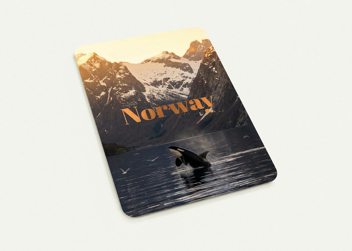 Kort Spekkhogger "NORWAY" enkel