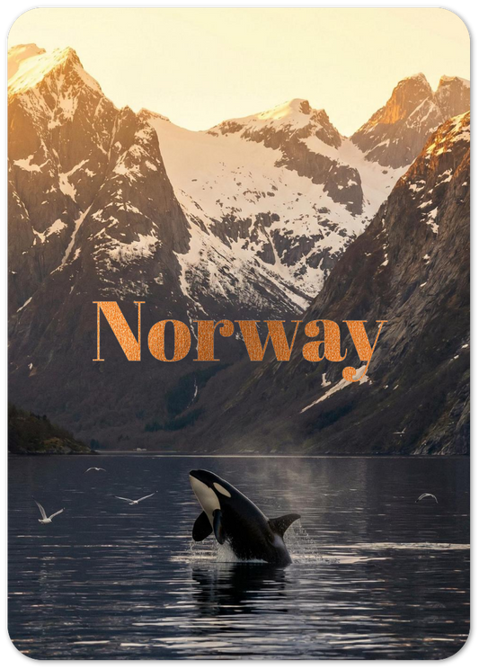 Kort Spekkhogger "NORWAY" enkel