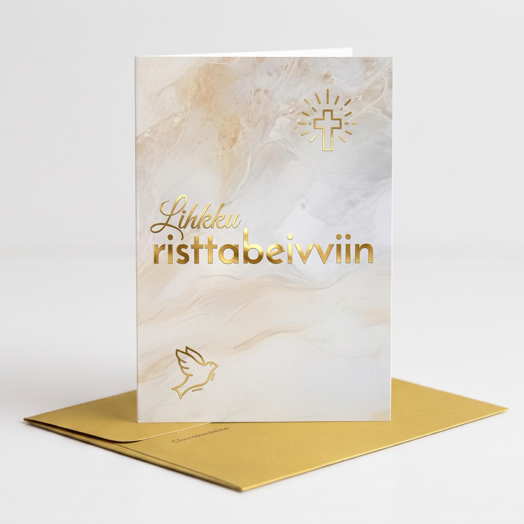 Kort "Lihkku risttabeivviin" dobbelt  m/konvolutt