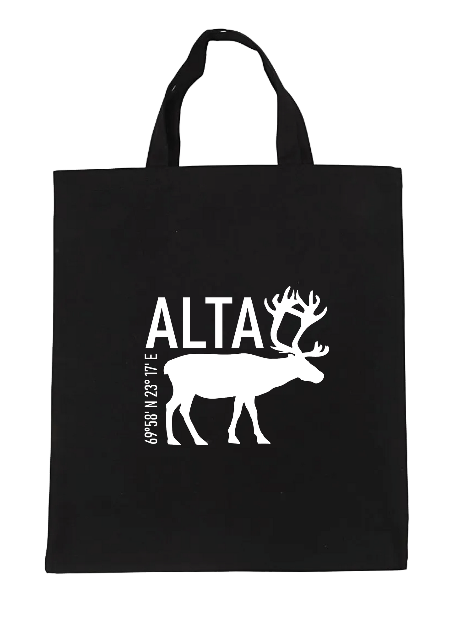 Handlenett Alta Reinsdyr sort