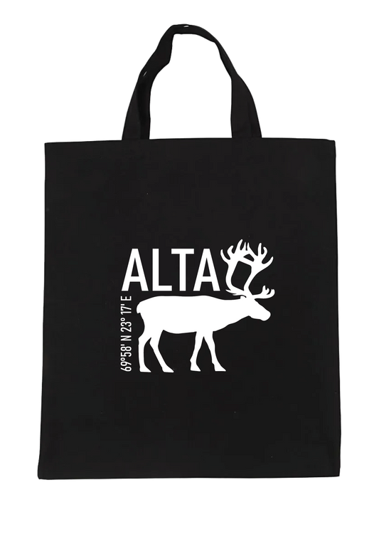 Handlenett Alta Reinsdyr sort