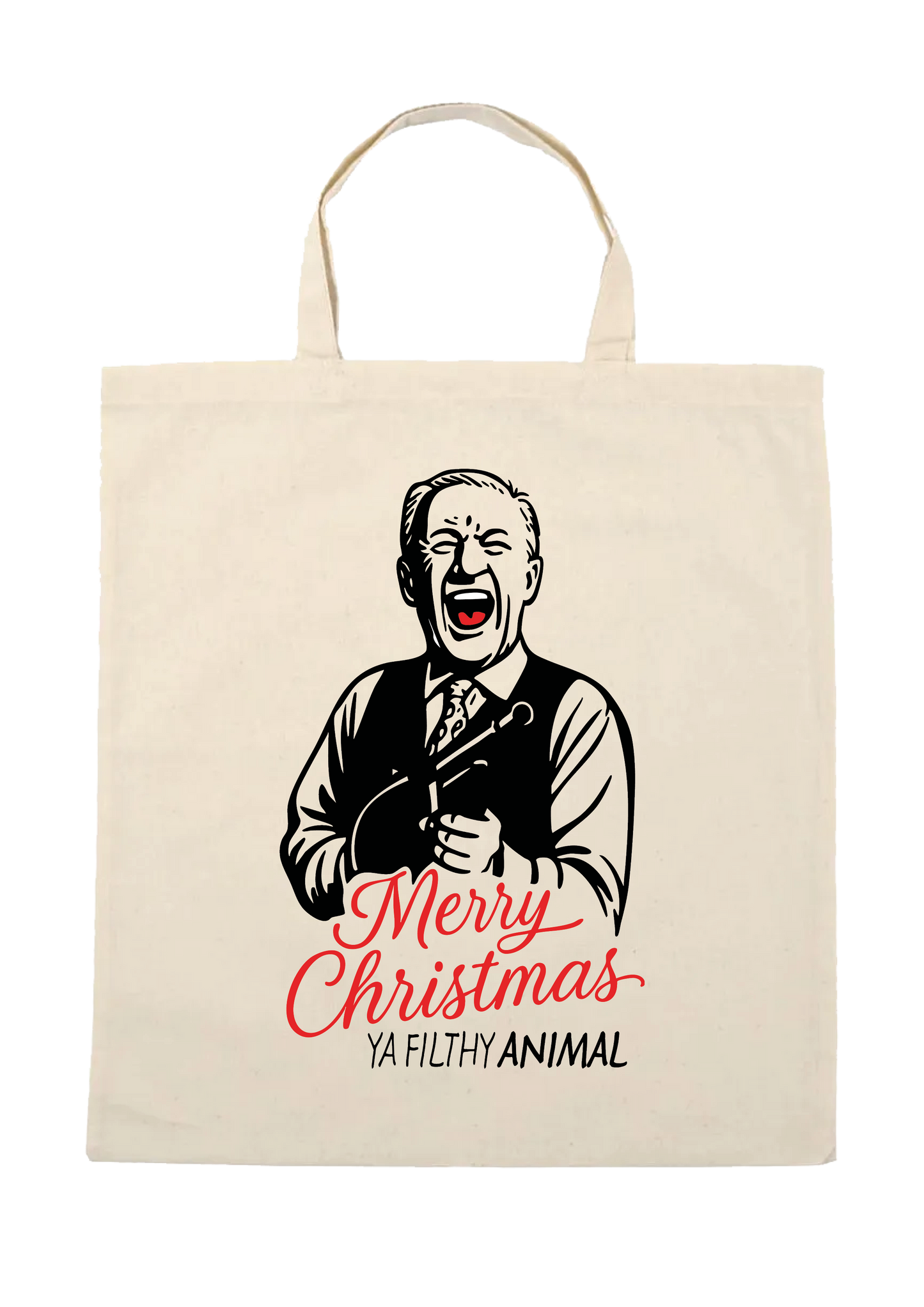 Handlenett "Merry Christmas ya filthy animal"