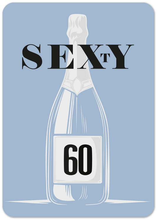 Kort "SEXtY" enkel
